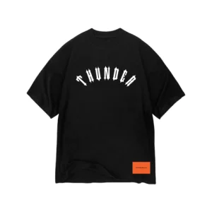 Camiseta Oversized Preta Thunder Curve
